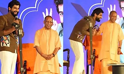 ಹಾಸ್ಯನಟ ಹರ್ಷ ಗುಜ್ರಾಲ್ ಬಾಳೆಹಣ್ಣು ಮಾರಾಟಗಾರನ ಜೋಕ್‌ಗೆ ನಕ್ಕ ಸಿಎಂ ಯೋಗಿ: Video Viral 