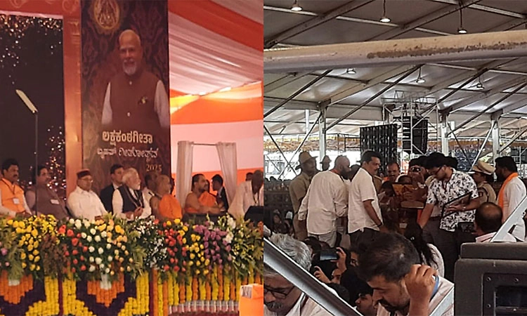 Prime Minister Modi appreciates children’s drawings during Udupi visit