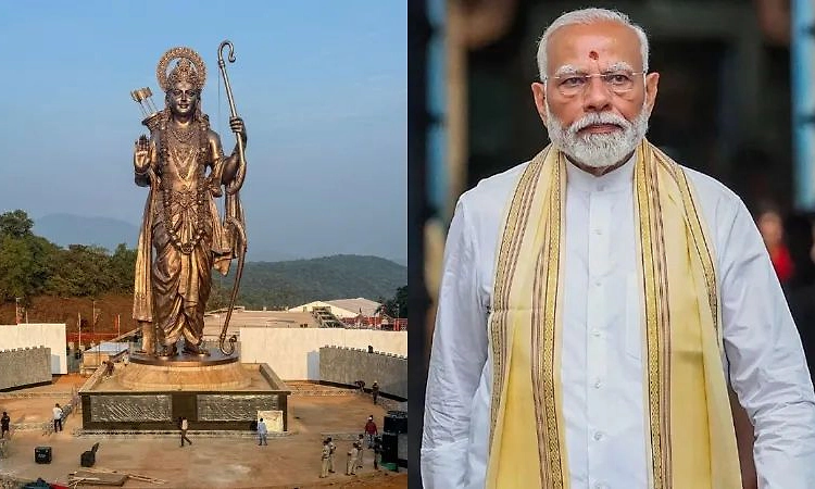 PM Modi unveils 77-feet tall statue of Lord Ram in Goa