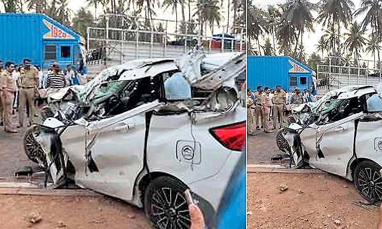 Fatal collision between car and truck in Navunda: Two dead