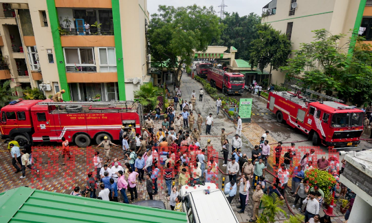 UP: Fire breaks out in Ghaziabad high-rise; several residents rescued