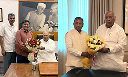 ದಿಲ್ಲಿಯಲ್ಲಿ ಖರ್ಗೆ ಭೇಟಿಯಾದ ತ್ರಿಮೂರ್ತಿ ಸಚಿವರು