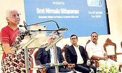 140 ಕೋಟಿ ಭಾರತೀಯರ ಉತ್ಸಾಹ, ಯೋಚನೆಗಳಿಂದ ವಿಕಸಿತ ಭಾರತ ಯಶಸ್ವಿ: ಸಚಿವೆ ನಿರ್ಮಲಾ ವಿಶ್ವಾಸ