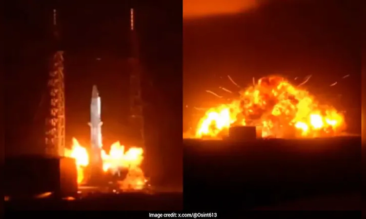 Blue Origin rocket explodes on the launch pad during an engine-firing test