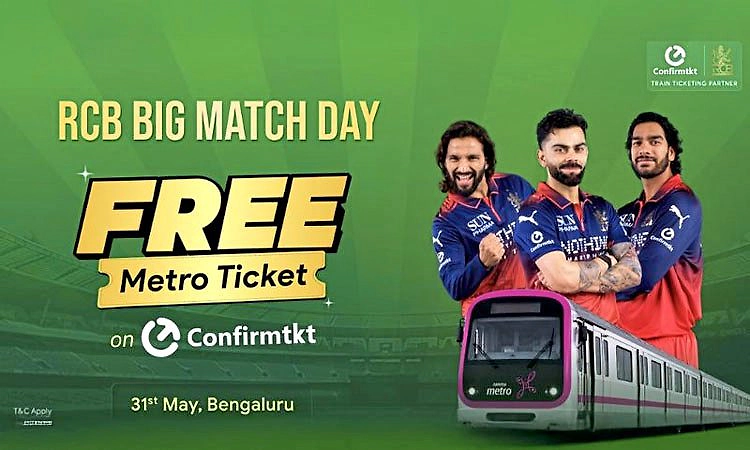 IPL Final: ನಾಳೆ ಕನ್ಫರ್ಮ್‌ ಟಿಕೆಟಿ ಆ್ಯಪ್‌ನಲ್ಲಿ ಬೆಂಗ್ಳೂರಿಗರಿಗೆ ಫ್ರೀ ಮೆಟ್ರೋ