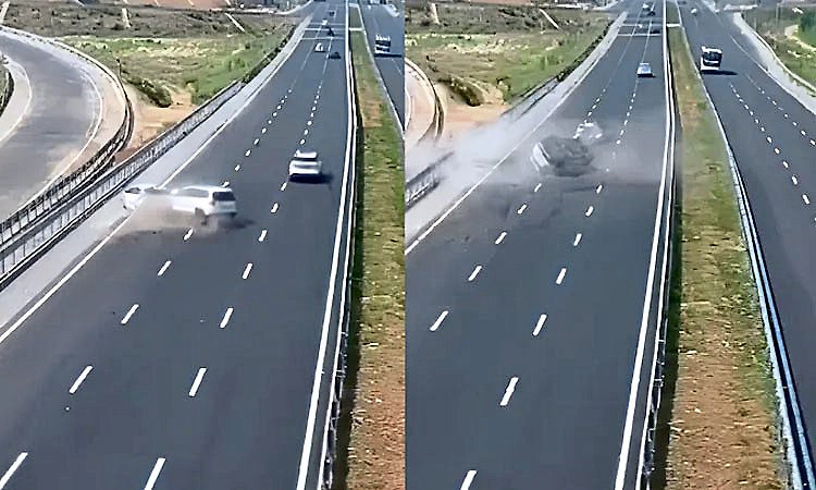 ಎಸ್‌ಯುವಿ-ಕಾರು ಡಿಕ್ಕಿ; ಒಂದೇ ಕುಟುಂಬದ ನಾಲ್ವರ ಸಾವು; CCTVಯಲ್ಲಿ ಸೆರೆಯಾಯ್ತು ಭೀಕರ ದೃಶ್ಯ