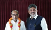 CM D K Shivakumar meets Sanskrit teacher on World Sanskrit Day, post draws attention