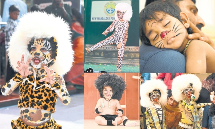 Tiny tigers take over Kudla! “Kinni Pili” contest steals Mangaluru Dasara show