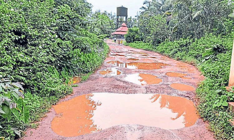 ಹದಗೆಟ್ಟ ಸೇನಾಪುರ- ನಾಡಗುಡ್ಡೆಯಂಗಡಿ ಸಂಪರ್ಕ ರಸ್ತೆ