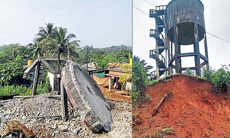 ಅಪಾಯಕಾರಿ ಸ್ಥಿತಿಯಲ್ಲಿದ್ದ ನೀರಿನ ಟ್ಯಾಂಕ್‌ ತೆರವು