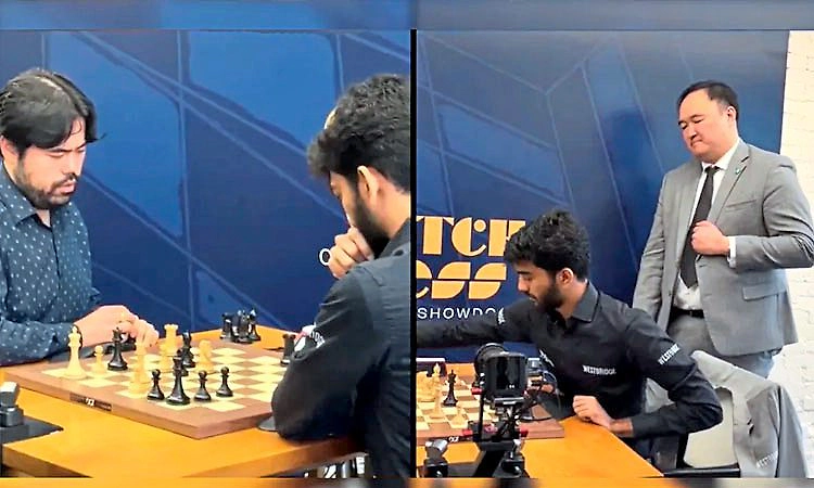 ಕ್ಲಚ್‌ ಚೆಸ್‌: ನಕಮುರ ವಿರುದ್ಧ ಗುಕೇಶ್‌ಗೆ ಜಯ, ಅಗ್ರ ಸ್ಥಾನ