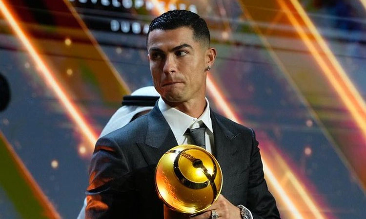 Cristiano Ronaldo wins Best Middle East Player award for third consecutive year