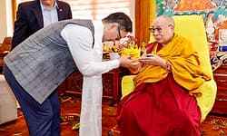 ಟಿಬೇಟಿಯನ್ ಧರ್ಮಗುರು ದಲೈಲಾಮಾ ದೀರ್ಘಾಯುಷ್ಯಕ್ಕೆ ಪೂಜೆ