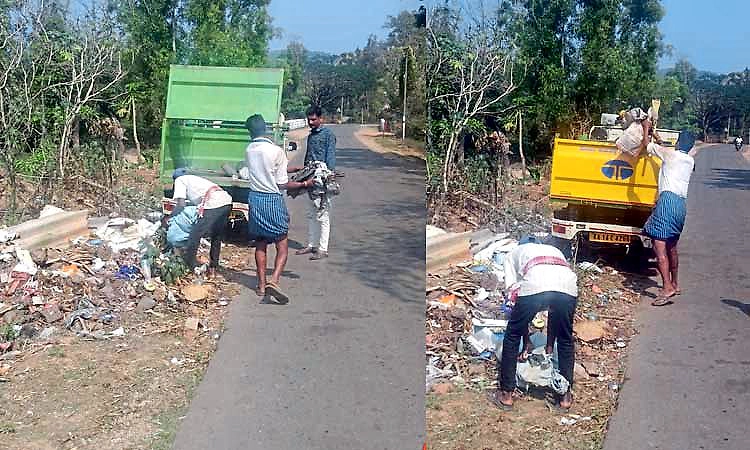 ಗ್ರಾಮಪಂಚಾಯಿತಿ ವ್ಯಾಪ್ತಿಯಲ್ಲಿ ಕಸದ ರಾಶಿ... ವರದಿ ಬೆನ್ನಲ್ಲೇ ಕಸ ಕಂಪ್ಲಿಟ್ ಕ್ಲೀನ್..!