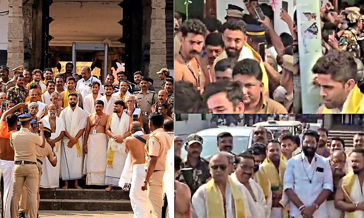 ಶ್ರೀ ಪದ್ಮನಾಭಸ್ವಾಮಿ ದೇವಸ್ಥಾನಕ್ಕೆ ಭೇಟಿ ನೀಡಿ, ಪೂಜೆ ಸಲ್ಲಿಸಿದ ಟೀಮ್ ಇಂಡಿಯಾ ಆಟಗಾರರು