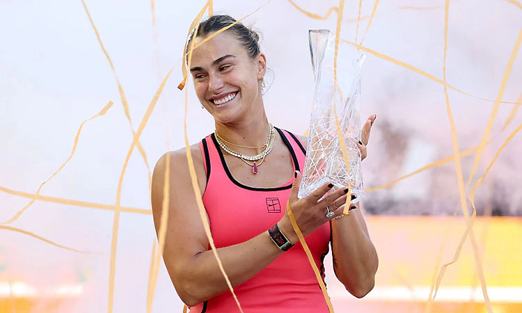Miami Open: ಮಿಯಾಮಿಯಲ್ಲಿ ಟೆನಿಸ್ ತಾರೆ ಅರೀನಾ ಸಬಲೆಂಕಾ ದರ್ಬಾರ್