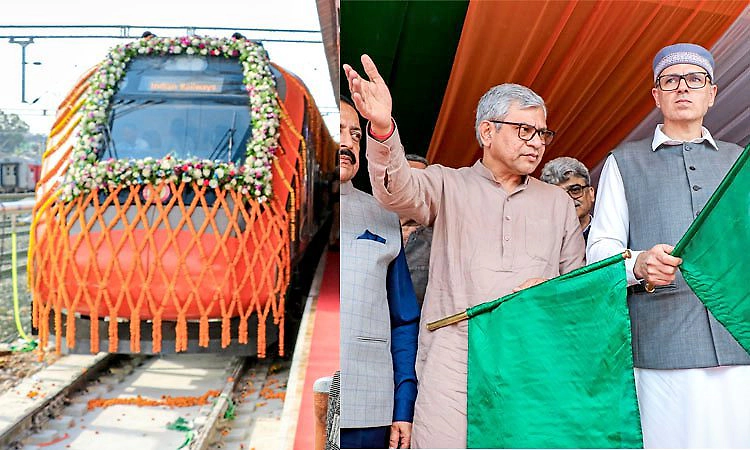 ಜಮ್ಮು-ಶ್ರೀನಗರ ನೇರ 'ವಂದೇ ಭಾರತ್' ಸಂಚಾರಕ್ಕೆ ಸಚಿವ ಅಶ್ವಿನಿ ವೈಷ್ಣವ್ ಚಾಲನೆ