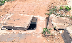 ಜೋಡುರಸ್ತೆಯಲ್ಲಿ ಕೇಬಲ್‌ ಚೇಂಬರ್‌ ಕುಸಿತ