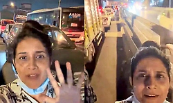 Video: ನಮಗಾಗಿ ಪ್ರಾರ್ಥಿಸಿ.. 5 ಗಂಟೆಗಳ ಕಾಲ ಟ್ರಾಫಿಕ್‌ನಲ್ಲಿ ಸಿಲುಕಿಕೊಂಡು ಪರದಾಡಿದ ನಟಿ 