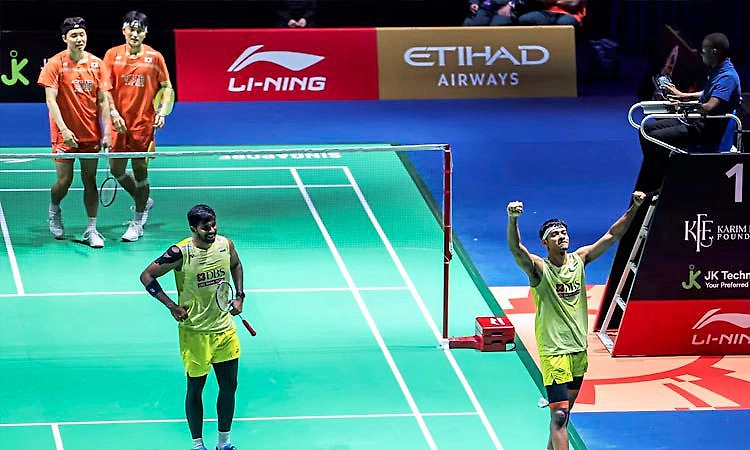 ಸಿಂಗಾಪುರ ಓಪನ್‌ ಬ್ಯಾಡ್ಮಿಂಟನ್‌: ಸಾತ್ವಿಕ್‌ - ಚಿರಾಗ್‌ ಫೈನಲ್‌ಗೆ ಲಗ್ಗೆ  