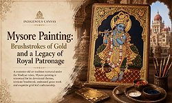 Indigenous Canvas: 'Mysore Painting' Brushstrokes of Gold and a legacy of Royal Patronage