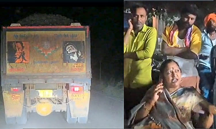 Koppala: ಅಕ್ರಮ ಮರುಂ ಸಾಗಾಟ: ಟಿಪ್ಪರ್ ಬೆನ್ನತ್ತಿ ಪರಿಶೀಲಿಸಿದ ಎಂಎಲ್‌ಸಿ ಹೇಮಲತಾ ನಾಯಕ್