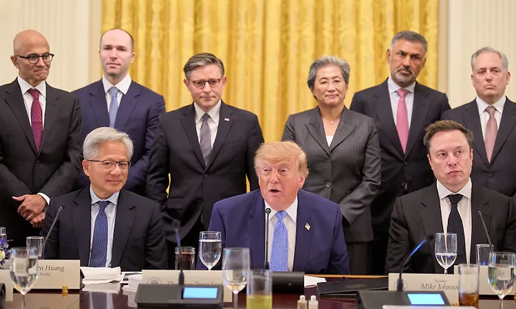 Trump, tech leaders sign voluntary AI safeguards accord, critics flag non-binding nature