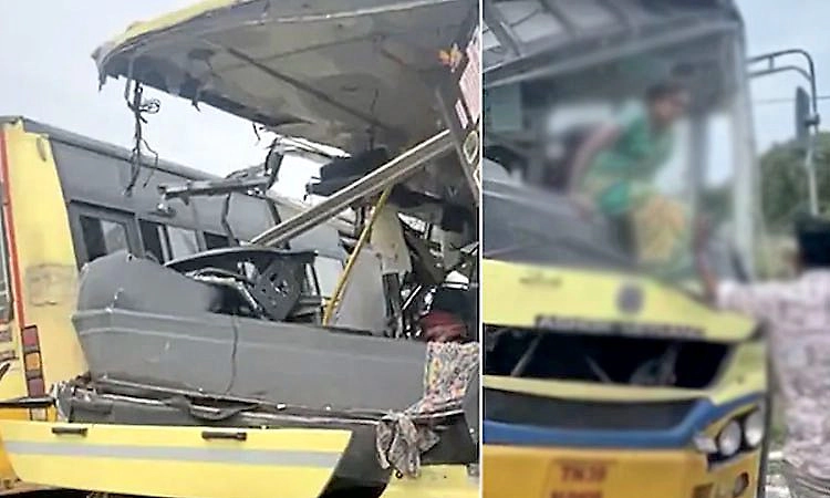 Chennai: ಸರ್ಕಾರಿ ಬಸ್ ಗಳ ಮುಖಾಮುಖಿ ಢಿಕ್ಕಿ: ಕನಿಷ್ಠ 10 ಮಂದಿ ದುರ್ಮರಣ; ಹಲವರಿಗೆ ಗಾಯ