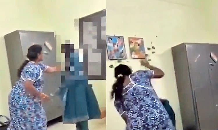 Viral Video: ಕ್ಷಮೆ ಕೇಳಿದರೂ ಬಿಡದೆ ವಿದ್ಯಾರ್ಥಿನಿಗೆ ಮನಬಂದಂತೆ ಥಳಿಸಿದ ಹಾಸ್ಟೆಲ್ ವಾರ್ಡನ್