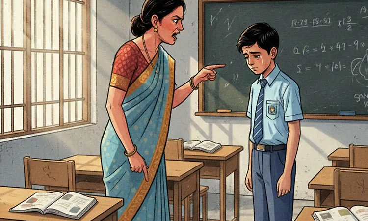 ಬಾಲಕನಿಗೆ ಬಾಸುಂಡೆ ಬರುವಂತೆ ಹೊಡೆದ ಶಿಕ್ಷಕಿ: ಪ್ರಕರಣ ದಾಖಲು