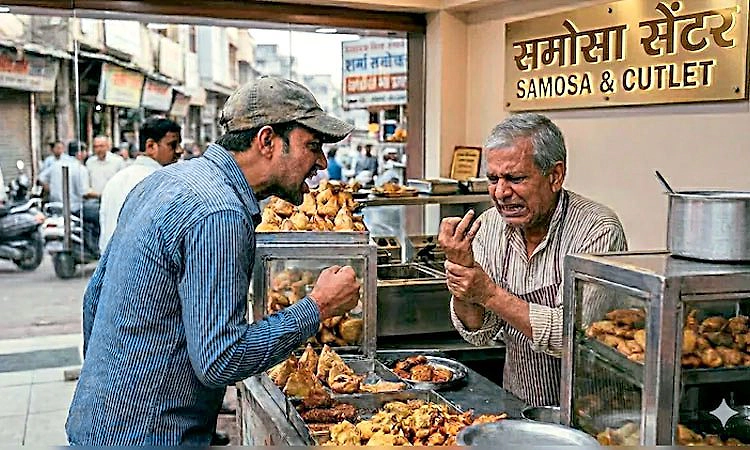 ಸಮೋಸ ತಿಂದು ಹಣ ನೀಡುವ ವಿಚಾರದಲ್ಲಿ ಕಿರಿಕ್.. ಹೋಟೆಲ್ ಮಾಲೀಕನ ಬೆರಳನ್ನೇ ಕಚ್ಚಿದ ಗ್ರಾಹಕ!