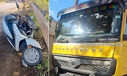 ಟಿಪ್ಪರ್ ನಿಂದ ಕಲ್ಲು ಬಿದ್ದು, ಮಹಿಳಾ ಪೇದೆಗೆ ಗಾಯ; ಪ್ರಾಣಾಪಾಯದಿಂದ ಪಾರು