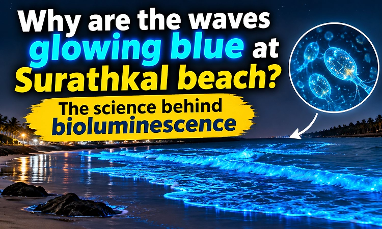 Why are the waves glowing blue at Surathkal beach? The science behind bioluminescence