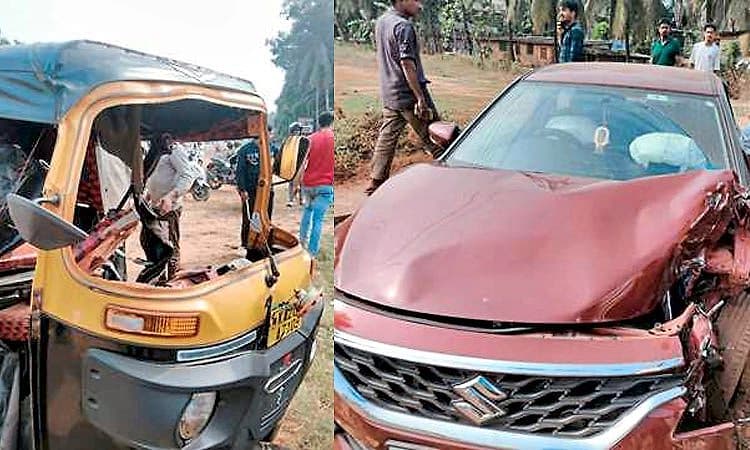 Uppunda; ರಿಕ್ಷಾ-ಕಾರು ಢಿಕ್ಕಿ; ಇಬ್ಬರು ಗಂಭೀರ, ಓರ್ವನಿಗೆ ಗಾಯ