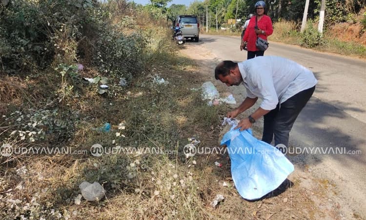 Shirva: ರಸ್ತೆ ಬದಿ ಕಸ ಎಸೆದವನಿಂದಲೇ ಕಸ ಹೆಕ್ಕಿಸಿದ ಶಿರ್ವ ಗ್ರಾ.ಪಂ. ಸದಸ್ಯೆ