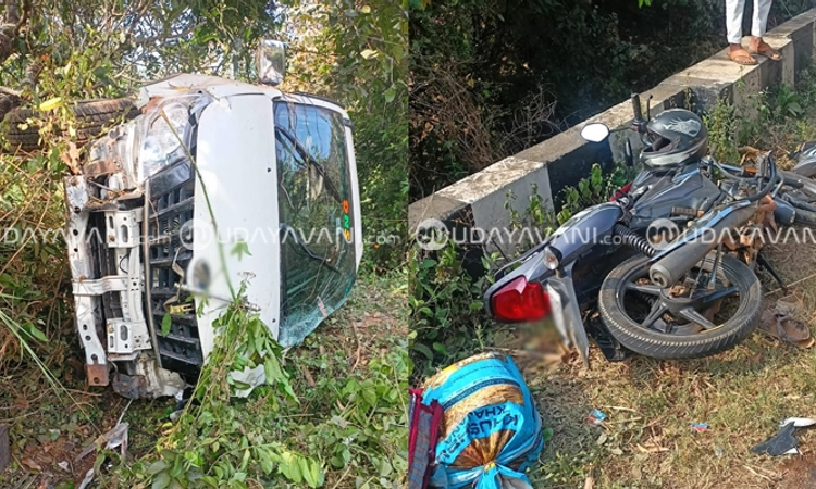 Alnavar: ಬೈಕ್ – ಕಾರು ಅಪಘಾತ; ಬೈಕ್ ಸಹಸವಾರ ಸಾವು