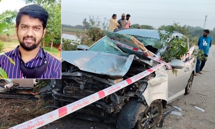 Tragedy: ಕಾರು ಅಪಘಾತ: ಯುವ ಪತ್ರಕರ್ತ ಸ್ಥಳದಲ್ಲೇ ಮೃತ್ಯು!