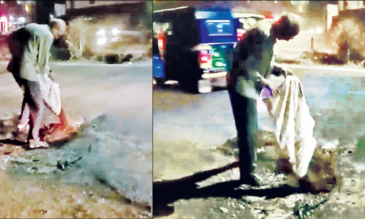 Nanthoor: ಮನೆಯಿಂದ ಮಣ್ಣು ತಂದು ರಸ್ತೆಗುಂಡಿ ಮುಚ್ಚುವ ಹಿರಿಯ!