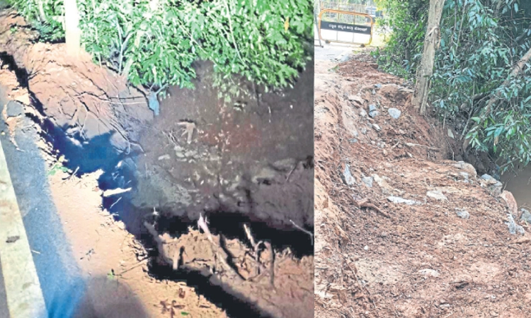 Bellare: ನಾಲ್ಕೇ ವರ್ಷಗಳಲ್ಲಿ ಡಾಮರು ಬಿರುಕು; ಮತ್ತಷ್ಟು ಅಪಾಯ