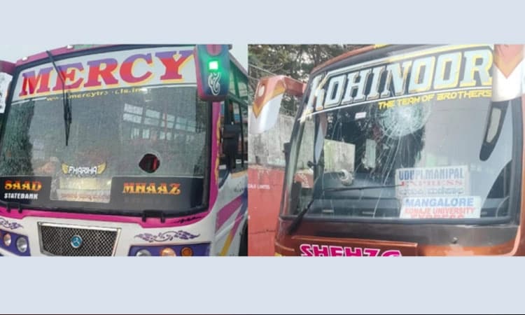 Mangaluru: ಖಾಸಗಿ ಬಸ್‌ ಗಳ ಮೇಲೆ ಕಲ್ಲು ತೂರಾಟ, ಖಾಸಗಿ ಬಸ್ ಸಂಚಾರ ಸ್ಥಗಿತ