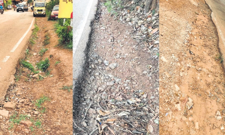 Kinnigoli: ರಸ್ತೆ ಅಂಚಲ್ಲಿ ಹೊಂಡ: ದ್ವಿಚಕ್ರ ಸವಾರರಿಗೆ ಗಂಡಾಂತರ