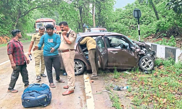 ಶಿರಾಡಿಯಲ್ಲಿ ಕಾರಿಗೆ ಲಾರಿ ಢಿಕ್ಕಿ: ತ್ರಿಪುರಾದ ವ್ಯಕ್ತಿ ಸಾವು