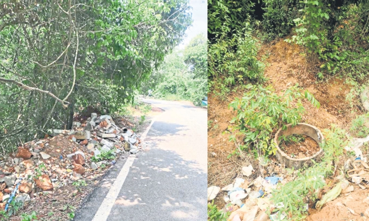 Kollur ರಸ್ತೆಯಲ್ಲಿ ಕಂಡ ಕಂಡಲ್ಲಿ ತ್ಯಾಜ್ಯ ಎಸೆಯುವ ಪ್ರವಾಸಿಗರು