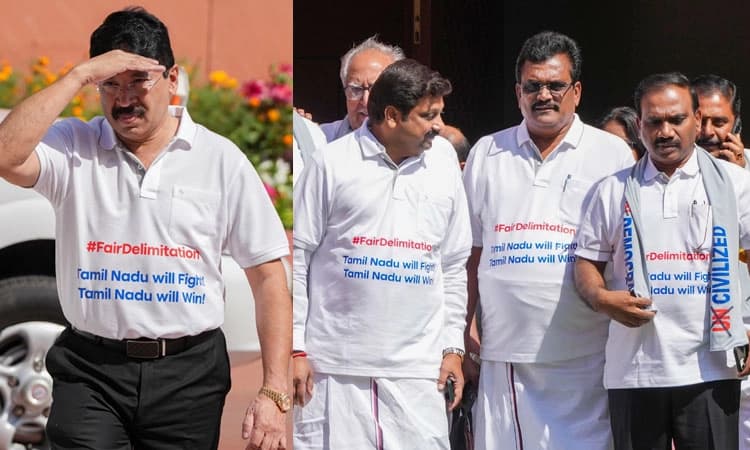 DMK Protest: ಕ್ಷೇತ್ರ ಪುನರ್ವಿಂಗಡಣೆ ವಿರುದ್ಧ ಟಿ-ಶರ್ಟ್‌ ಪ್ರತಿಭಟನೆ