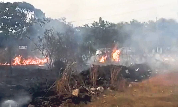 Manipal: ಖಾಲಿ ನಿವೇಶನಕ್ಕೆ ಬೆಂಕಿ