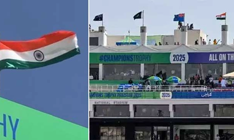 Indian Flag: ಕರಾಚಿ ಸ್ಟೇಡಿಯಂನಲ್ಲಿ ಹಾರಾಡಿತು ಭಾರತದ ತ್ರಿವರ್ಣ ಧ್ವಜ