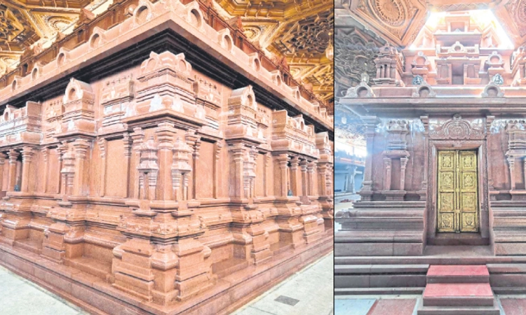 Kaup: ಕುಂಕುಮ ವರ್ಣದ ಇಳಕಲ್‌ ಶಿಲೆಯಲ್ಲೇ ಕಟ್ಟಿದ ದೇಗುಲ!