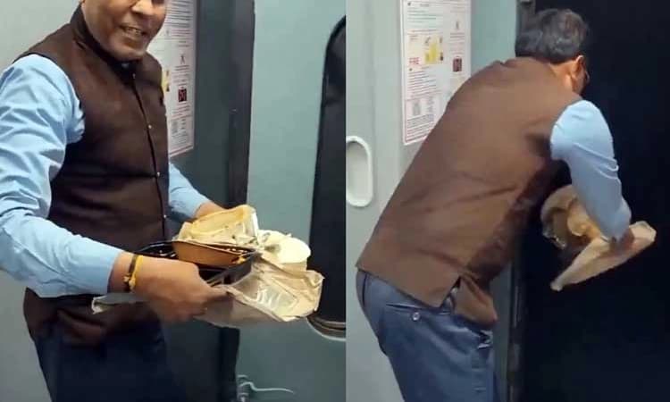 Video: ಹೀಗಾದರೆ ಹೇಗೆ… ಚಲಿಸುತ್ತಿರುವ ರೈಲಿನಿಂದ ಹಳಿ ಮೇಲೆ ಕಸ ಸುರಿದ ರೈಲ್ವೆ ಸಿಬ್ಬಂದಿ