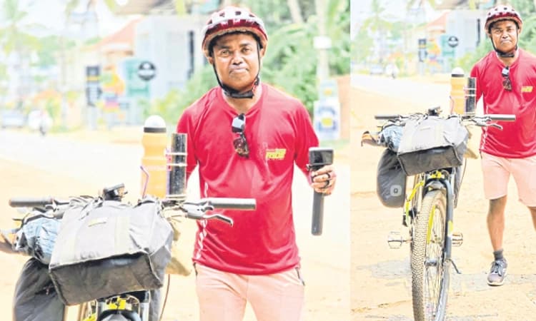 Mangaluru: ಲಂಕಾ-ಲಡಾಖ್‌; ಲಂಕಾ ಯುವಕನ ಸೈಕಲ್‌ ಯಾನ