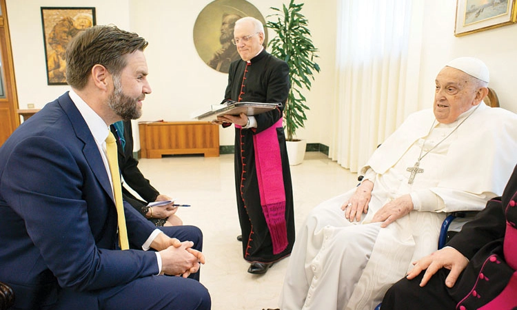 Vatican City: ಮೊನ್ನೆಯಷ್ಟೇ ಪೋಪ್‌ ಭೇಟಿಯಾಗಿದ್ದ ವ್ಯಾನ್ಸ್‌